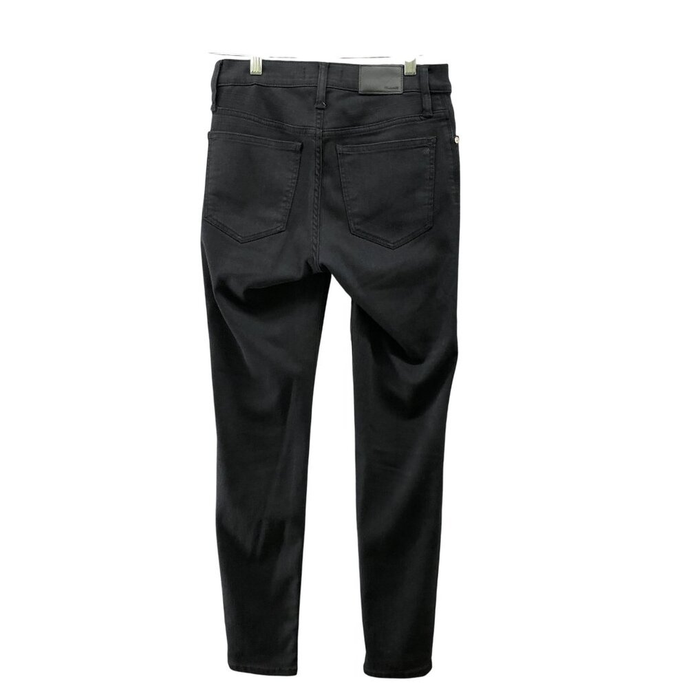 Madewell 9'' Mid Rise Skinny Jean Womens Size 27 Black Stretch - Picture 2 of 12